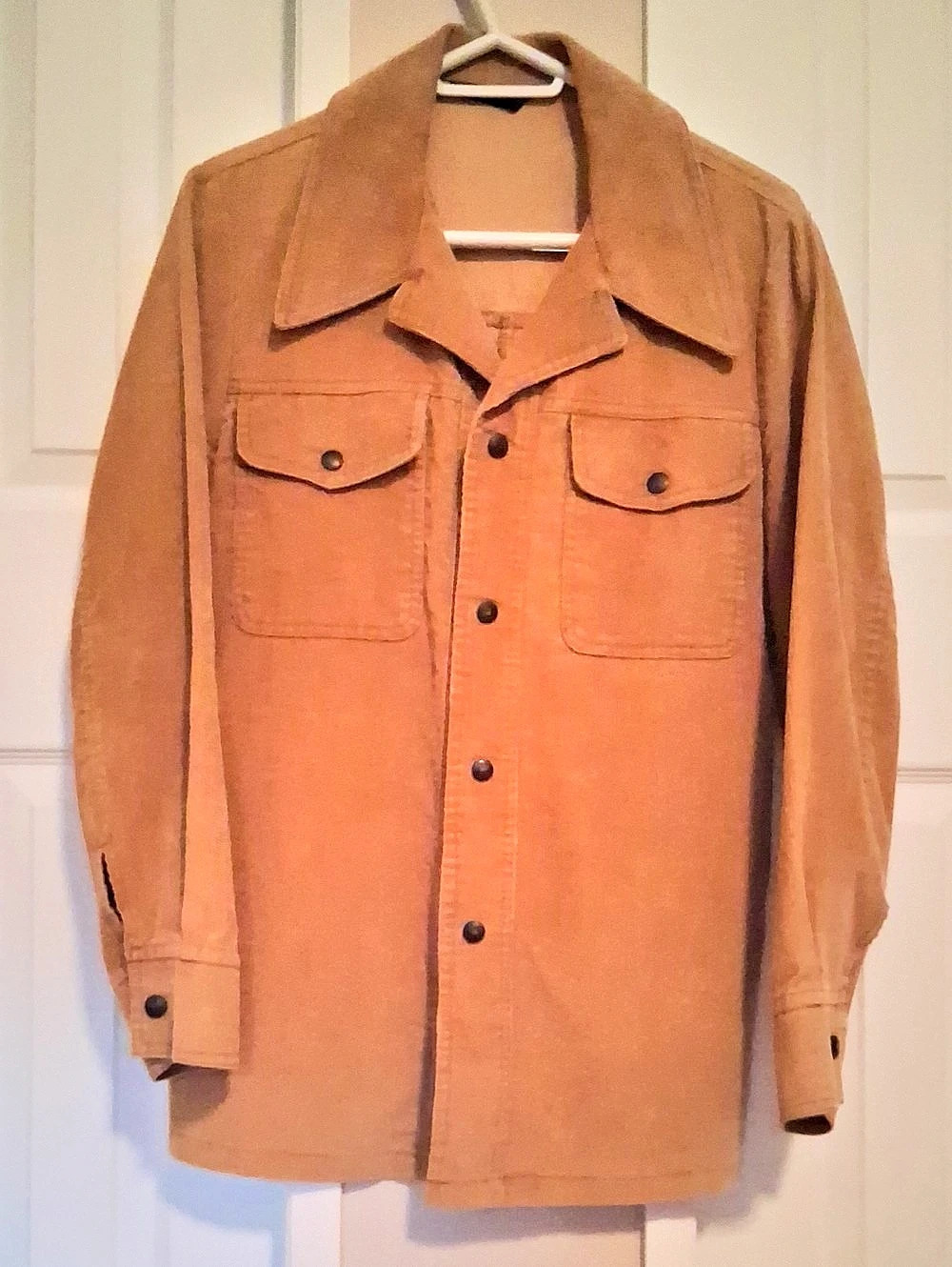 70s Vintage Corduroy Shirt Jacket Size 38